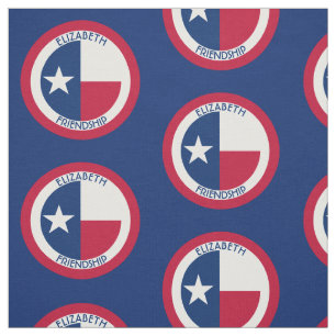 Texas The Lone Star Personalised Flag Fabric