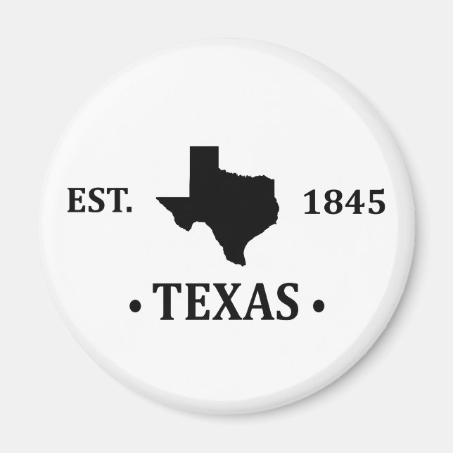 texas the lone star state contour magnet (Front)