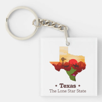 Texas The Lone Star State Key Ring