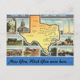 Texas, The Lone Star State Postcard