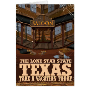 Texas 'The lone star state' travel poster