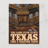 Texas 'The lone star state' travel poster