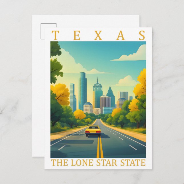 Texas the Lone Star State USA Travel Place Postcard (Front/Back)