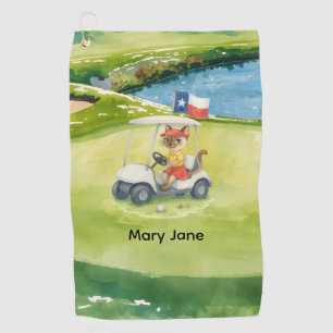 Texas themed for golfer golf towel