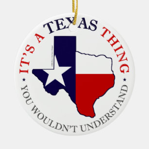 Texas Thing Ceramic Ornament