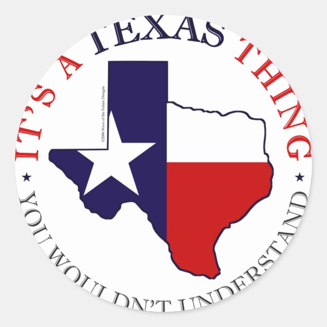 Texas Thing Classic Round Sticker (Front)