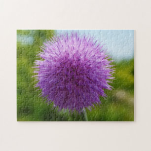 Texas Thistle Wildflower Purple Flower Puzzle