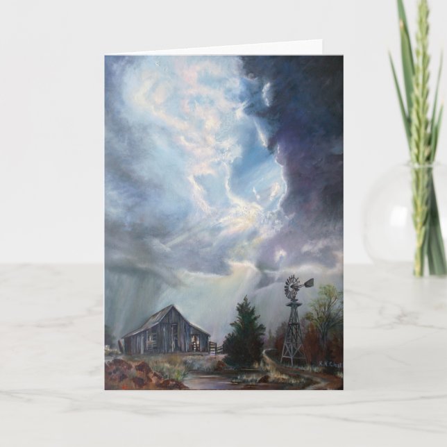 Texas Thunderstorm Greeting Card (Front)