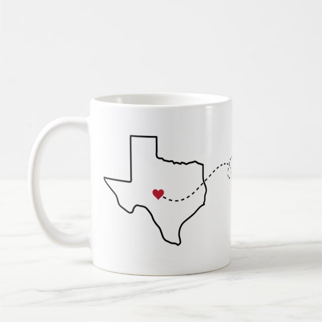 Texas to Alaska - Heart2Heart Coffee Mug (Left)