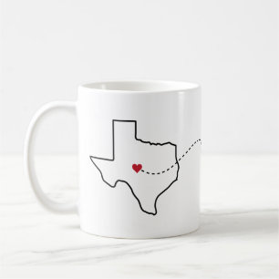 Texas to Oklahoma - Heart2Heart Coffee Mug