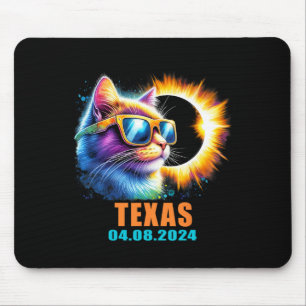Texas Total Solar Eclipse 2024 Cat Solar Eclipse G Mouse Pad