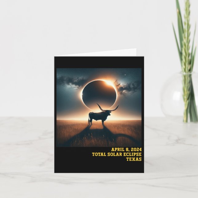 Texas Total Solar Eclipse 2024 Commemorative Astro Card (Front)