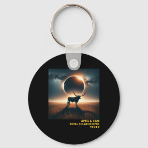 Texas Total Solar Eclipse 2024 Commemorative Astro Key Ring