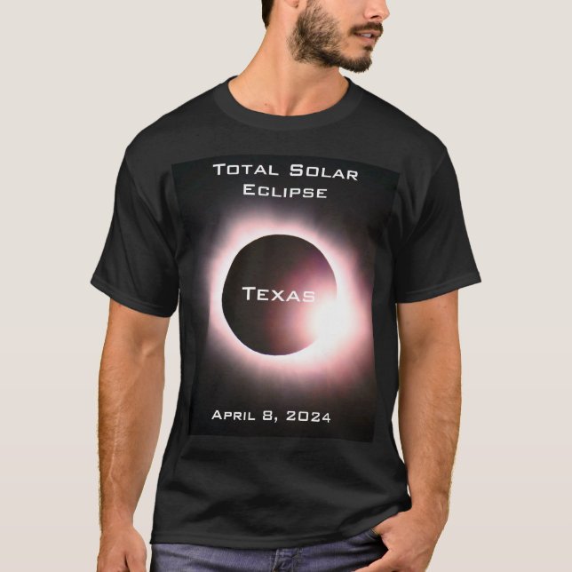 Texas Total solar eclipse April 8, 2024 T-Shirt (Front)