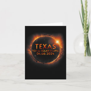 Texas Total Solar Eclipse April 8 2024 Texas Solar Card