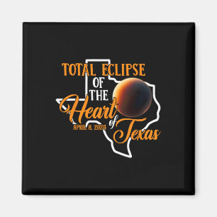 Texas Total Solar Eclipse April 8 2024 Usa Map Tot Magnet