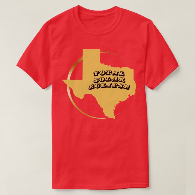 Texas Total Solar Eclipse TShirt (Design Front)