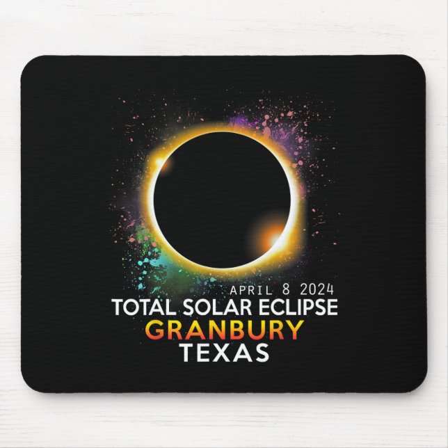 Texas Totality Total Solar Eclipse April 8 2024  Mouse Pad (Front)