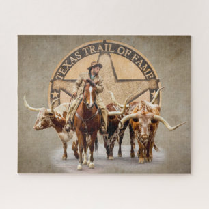 Texas Trail of Fame, Fortworth Cattle Drive Jigsaw Puzzle