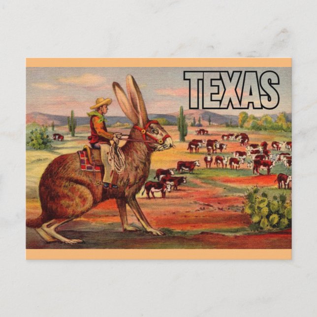 Texas Travel Greetings Postcard - Vintage Travel (Front)