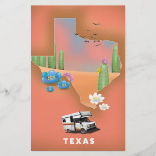 Texas travel poster