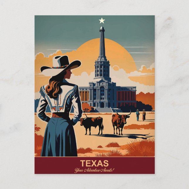 Texas Travel: Your Adventure Awaits Postcard (Front)