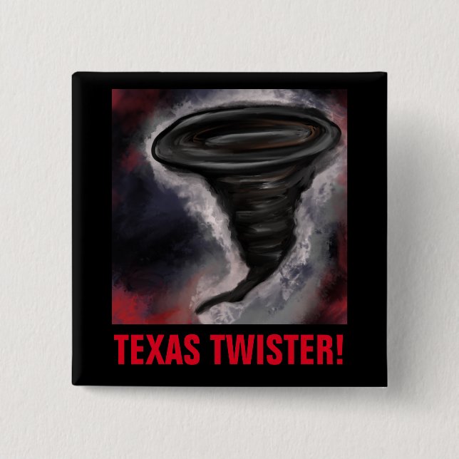 TEXAS TWISTER 15 CM SQUARE BADGE (Front)