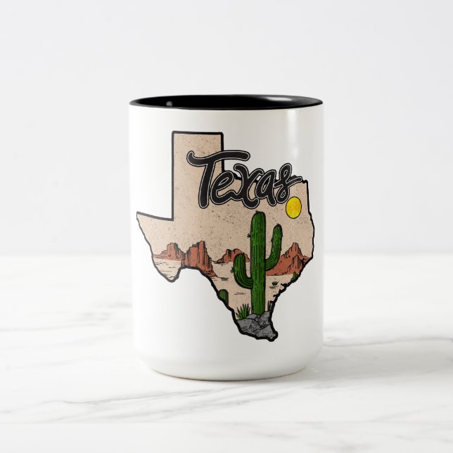 Texas Two-Tone Coffee Mug (Center)