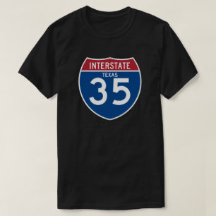 Texas TX I-35 Interstate Highway Shield - T-Shirt