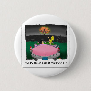 Texas UFO? Funny Tees, Gifts & Collectibles 6 Cm Round Badge