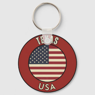 Texas United States of America Key Ring