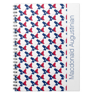 TEXAS USA FLAG Custom Add Name Notebook Journal