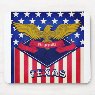 Texas USA Flag Mouse Pad