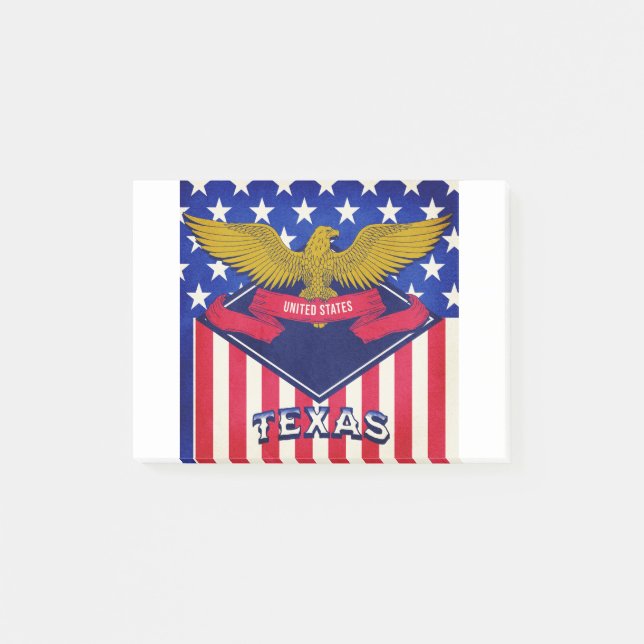 Texas USA Flag Post-it Notes (Front)