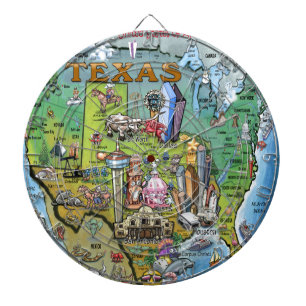 Texas USA Map Dartboard