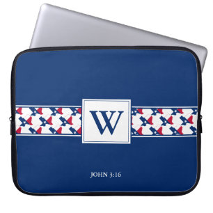 TEXAS, USA Monogram Christian Bible Laptop Sleeve