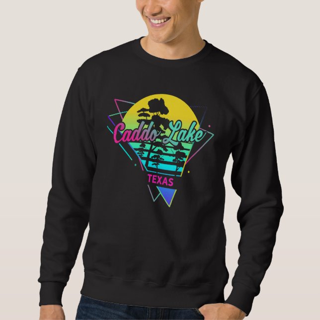 Texas   USA Nostalgic Retro Caddo Lake Sweatshirt (Front)