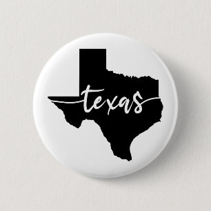 Texas USA State Map 6 Cm Round Badge