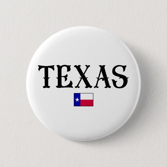 Texas USA State Map Flag 6 Cm Round Badge (Front)