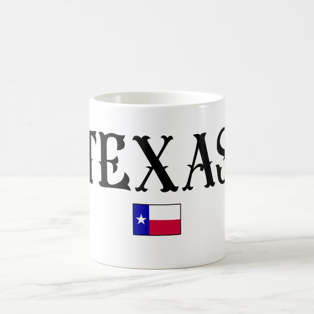 Texas USA State Map Flag Coffee Mug (Center)