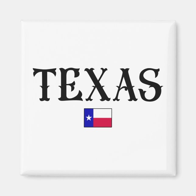 Texas USA State Map Flag Magnet (Front)