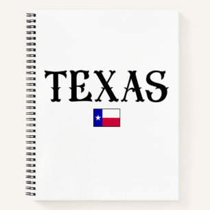 Texas USA State Map Flag Notebook
