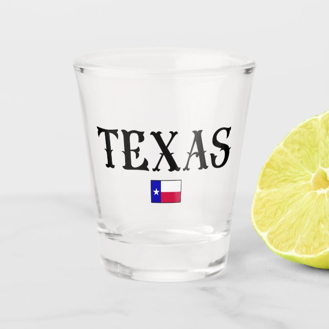 Texas USA State Map Flag Shot Glass (Front)