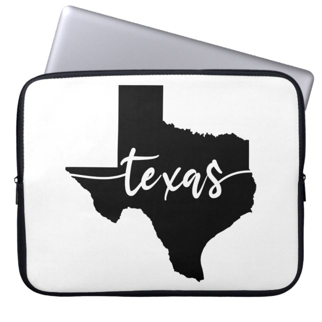 Texas USA State Map Laptop Sleeve (Front)