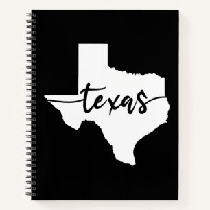 Texas USA State Map Notebook