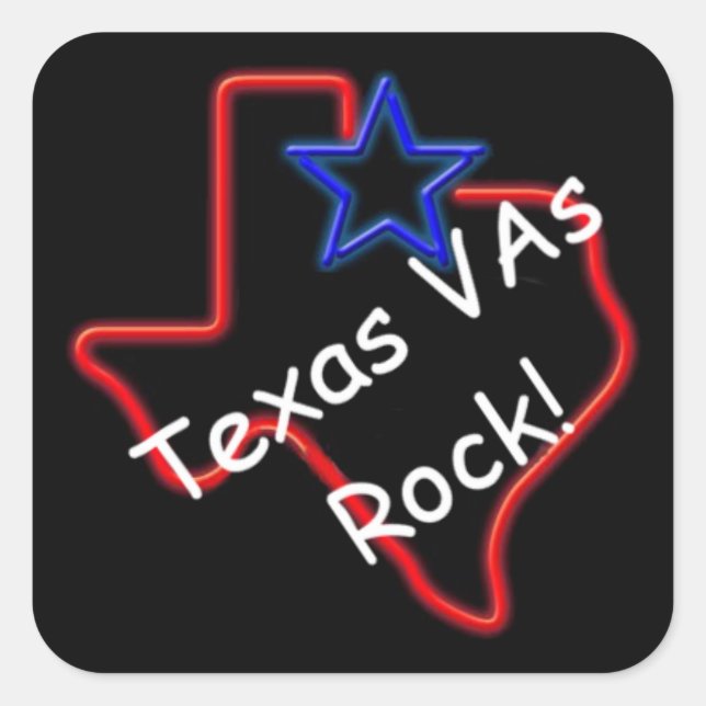 Texas VAs Rock Stickers (Front)