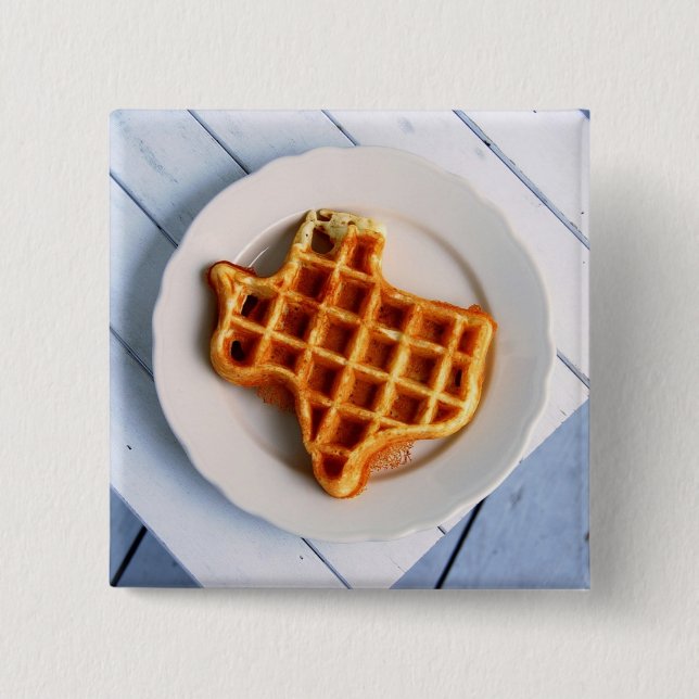 Texas Waffle 15 Cm Square Badge (Front)