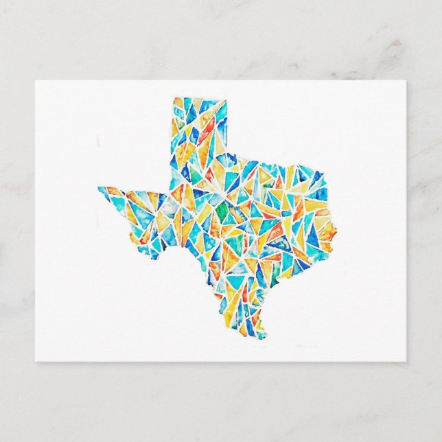 Texas Watercolor Customisable Postcard (Front)