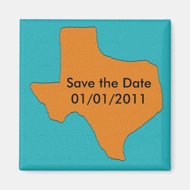 Texas Wedding.  Save the Date Magnet. Magnet (Front)