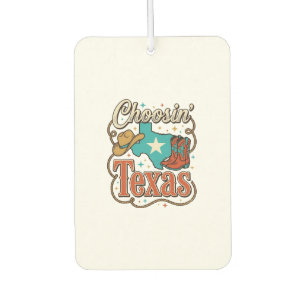 Texas Western Vintage Cowgirl Graphic T-Shirt Desi Car Air Freshener